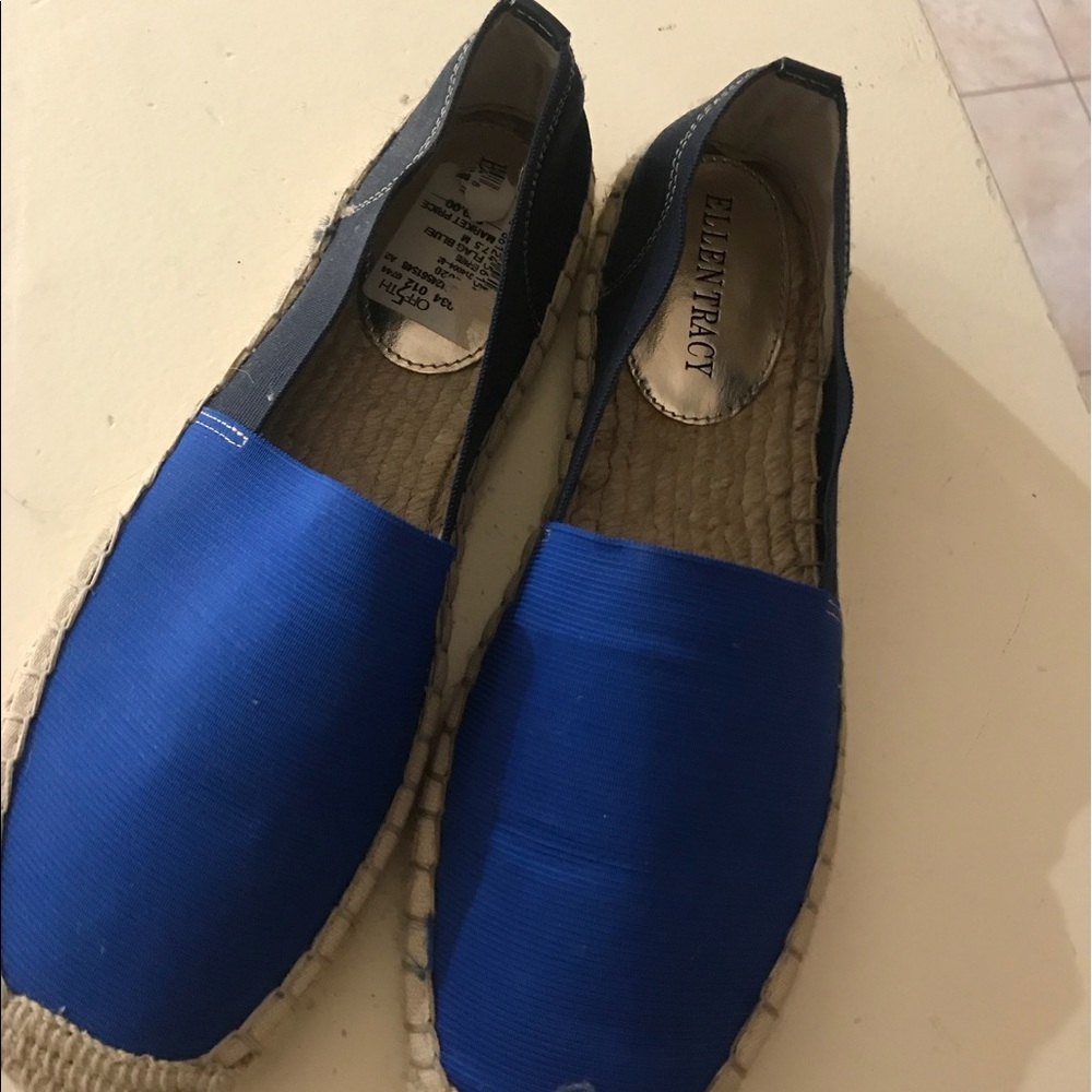 Blue and navy Espadrilles- NEVER WORN.